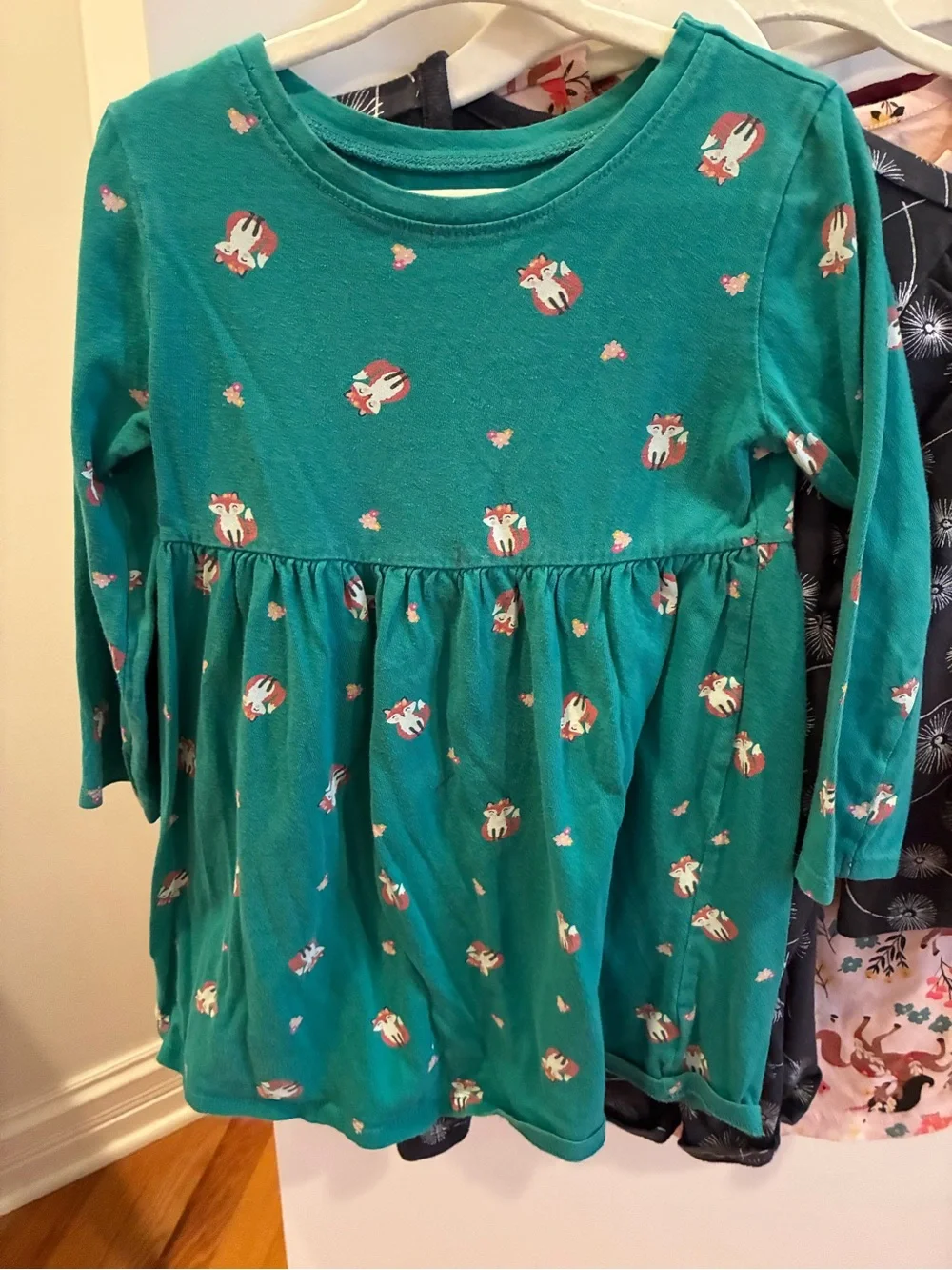 3T Girls Long Sleeve Dress Bundle - 8 Dresses - Florals, Foxes, Unicorns
